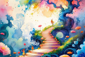 create watercolor and digital illustrations