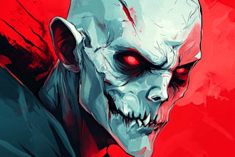 make a fantasy horror and fantasy horror character art