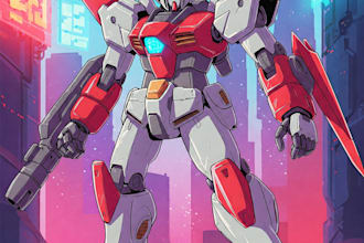 making anime, mecha, pop art ,fan art and original character