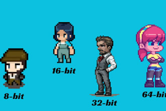 create 2d pixel art, 2d game character, sprite sheet, pixel animation, tileset