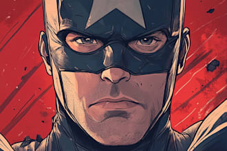 draw comic book illustration for your comic or webtoon