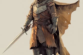 create dragons and dnd character illustration