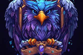 design medieval fantasy game, rpg, mmo game logo
