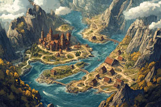 make a professional fantasy map for you
