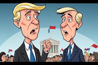 draw a political or satirical cartoon