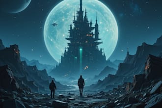 draw a sci fi art , sci fi character and concept art
