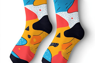 draw sublimation all type of unique socks design