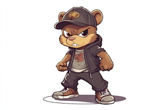 draw a custom cartoon mascot or animal character