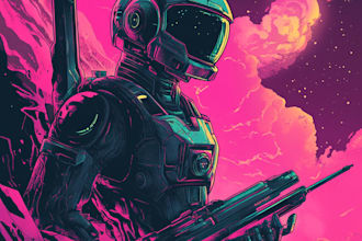design spaceship sci fi illustration and sci fi art