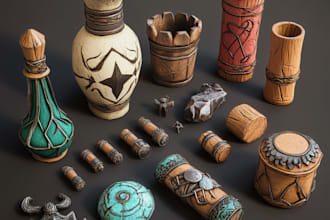 create props and accessories for your game art accessories,
