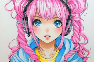 draw manga art, manga page, manga comic, anime manga as your manga artist