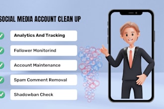 remove all ghost follower on your instagram, facebook and tiktok account