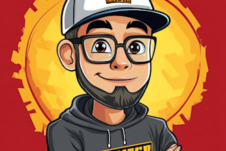 design, caricature mascot logo, modern cartoon