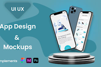 do mobile app UI UX design UI mockup wireframe prototype ios android on figma