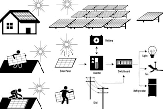 design solar pv permit plans in autocad with battery storage and ev charger