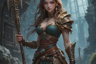 draw dnd character art fantasy scifi illustration