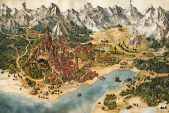 make a fantasy maps for prints, events, rpg, dnd games