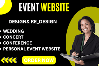 events, wedding, conference website or landing page