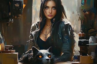 design stunning sci fi portrait art