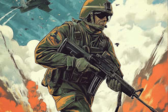 draw military themed illustrations