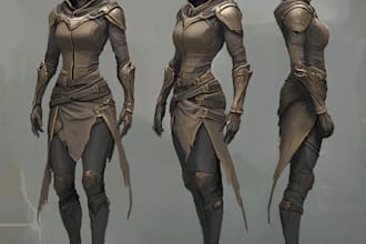 dnd style character art and game character art