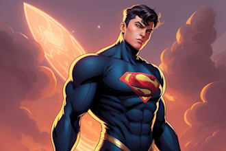 do a superhero or character concept art in my style