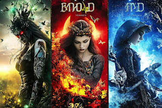 make fantasy book cover, paperback cover