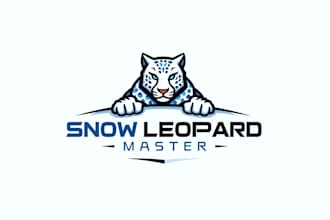 do a set of bold fonts for snow leopard mascot logo
