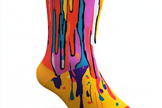 draw creative sublimation socks design for your brand