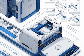 make vector line art instruction manual for product
