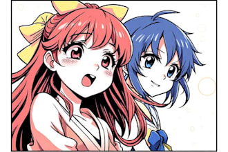 draw manga comic webtoon anime story for you