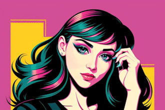 draw a vector pop art illustration from your images