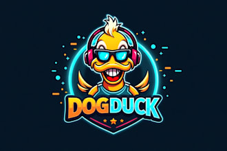 do smile duck head esport mascot logo design