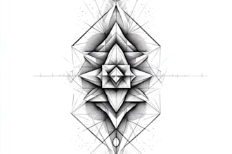 create sleeve tattoo design in geometric style