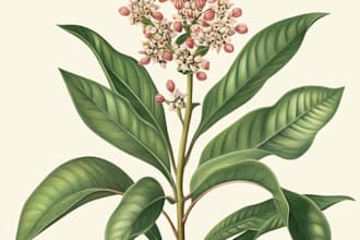 make a vector botanical illustrations of plants and flowers