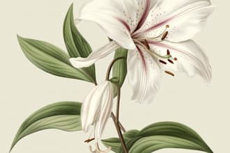 draw line art illustrations, botanical flowers, plants