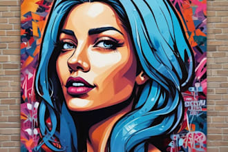 make a graffiti pop art canvas designs and murals