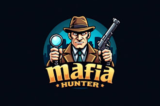 design outstanding hunter mafia mascot logo  with express delivery