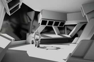 design sci fi 3d spaceship model, hard surface, spaceship animation, drone