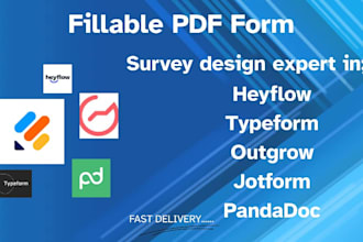 design your survey, forms and quiz on outgrow, jotform, typeform, heyflow, zoho