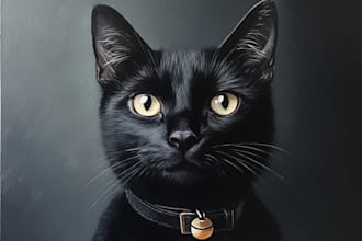 drawing custom pet portraits, cats, dogs