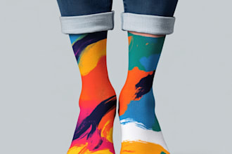make sublimation all type of unique socks design and pattern