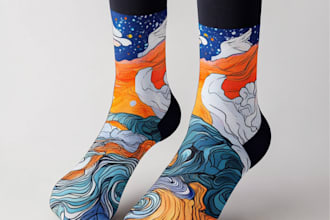 draw a unique socks design