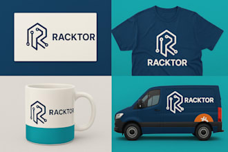 design modern business logo with branding kit and full brand identity