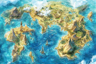 create a tolkien style fantasy map for your setting
