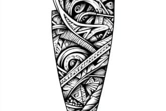 create your custom tribal polynesian tattoo sleeve