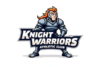 do knight warriors athletic club mascot logo design