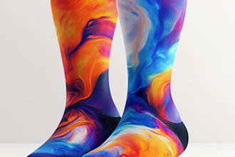 create beautiful socks design