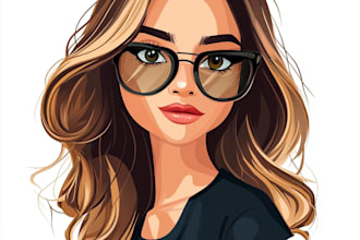 draw cool cartoon, caricatures headshot avatar, big head vector portrait logo