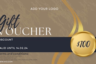 design elegent and professional gift vouchers, flyers, or discount cards